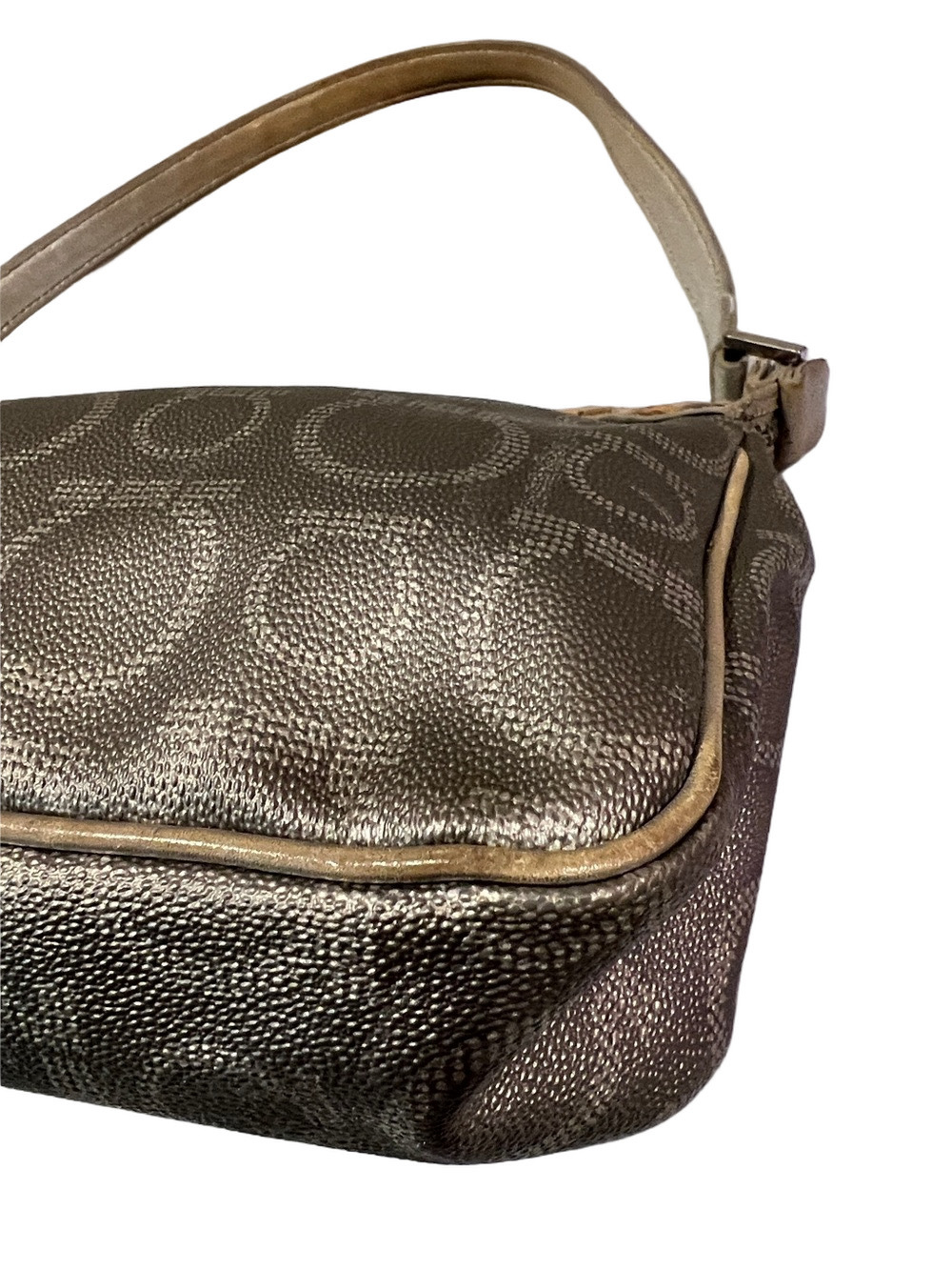Salvatore Ferragamo Metallic Silver Gancini Shoulder Bag - Picture 10 of 13